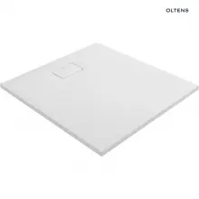 Brodzik z konglomeratu Oltens Bergytan 100x90cm - prostokątny, RockSurface, biały - 15101000